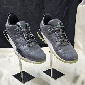 Nike Golf Air Jordan ADG 3 Low Golf Shoes Size 9.5 Grey / Green Glow CW7242 002